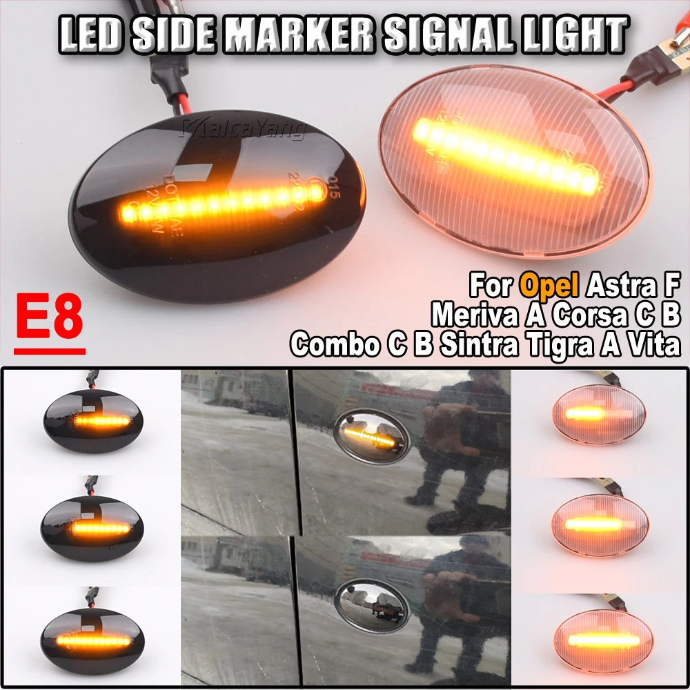 Dynamic LED Flashing Turn Signal Side Marker Lamp Car Light For Opel Combo C B Tigra A Astra F Meriva A Corsa C B Sintra Vita