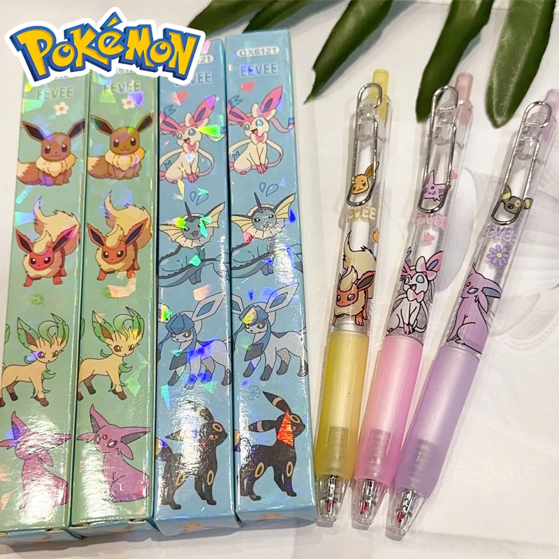 1psc Pokémon Pikachu Gel Pens 0.5mm Cartoon Anime Student Blue Black Gel Pen Neutral Refill School Supplies Office Stationery