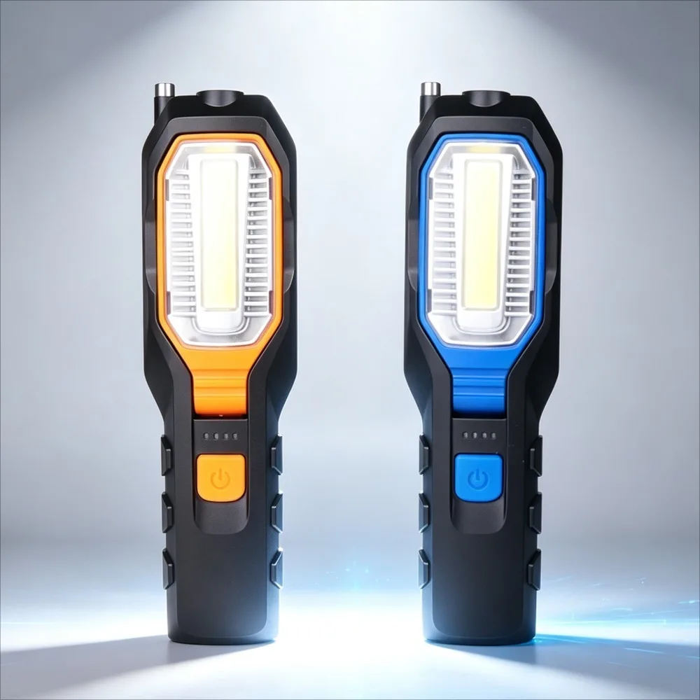 New LED Work Light Built‑in Battery USB Rechargeable Magnetic Rotatable Antenna Torch for Outdoor Maintenance view 2