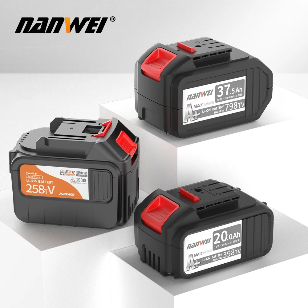 Аккумуляторная литиевая батарея NANWEI высокой емкости, электрическая дрель, электрический шуруповерт, электроинструмент