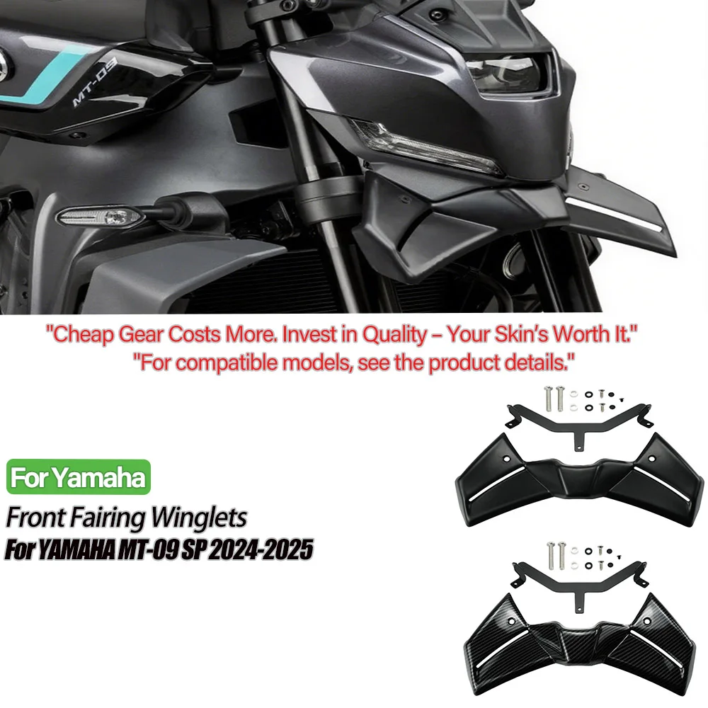 

For Yamaha MT-09 MT 09 MT09 2024 2025 Motorcycle Front Spoiler Kit Downforce Naked Frontal Spoilers Winglet Aerodynamic Wing