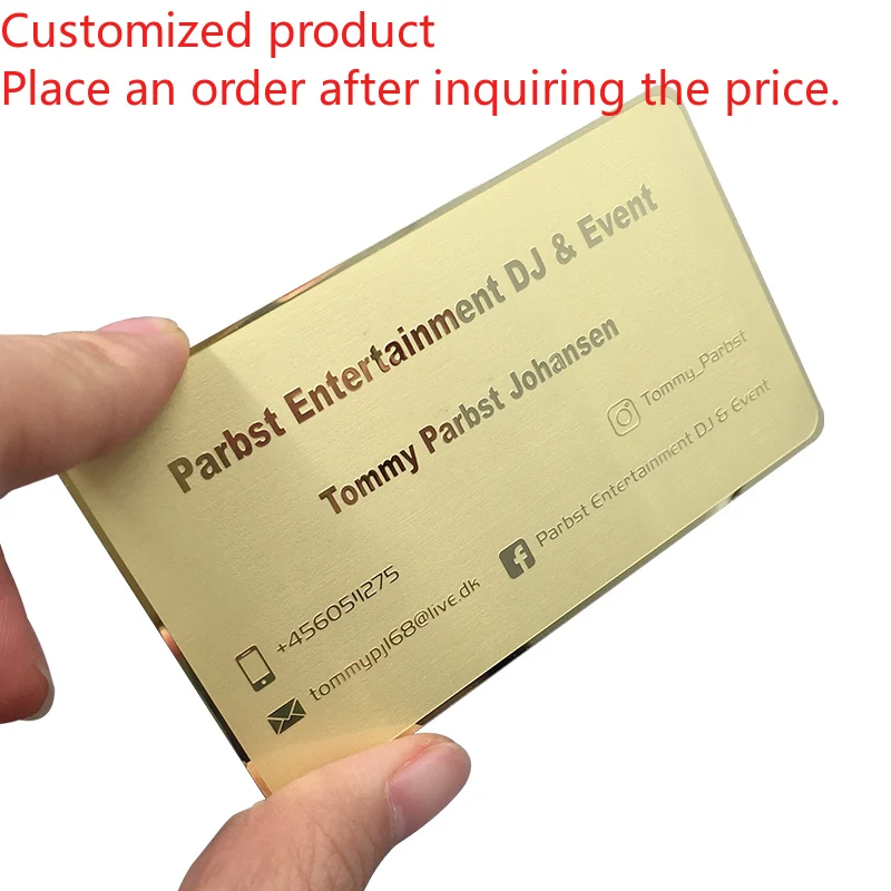 Customized product Free Design Personalized Name Metall Visit Card