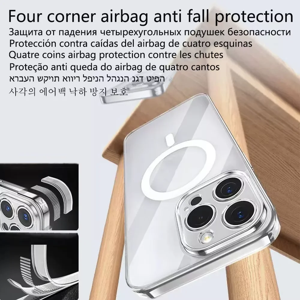 Magnet Fullback Protection Clear Case For Iphone 17 Pro Max 17 Air Apple Magsafe Cover Official Original Wireless Magnetic - náhled 4