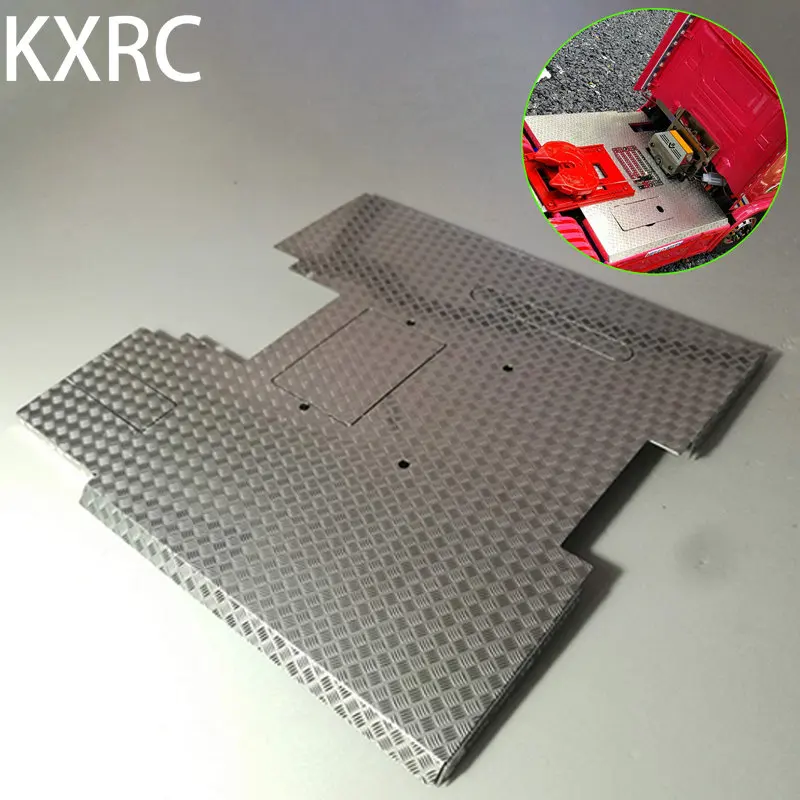 

KXRC Metal Anti Skate Board Silver Skid Plate Accessorie for 1/14 Tamiya RC Truck Trailer Tipper Scania R470 56318 DIY Car Part