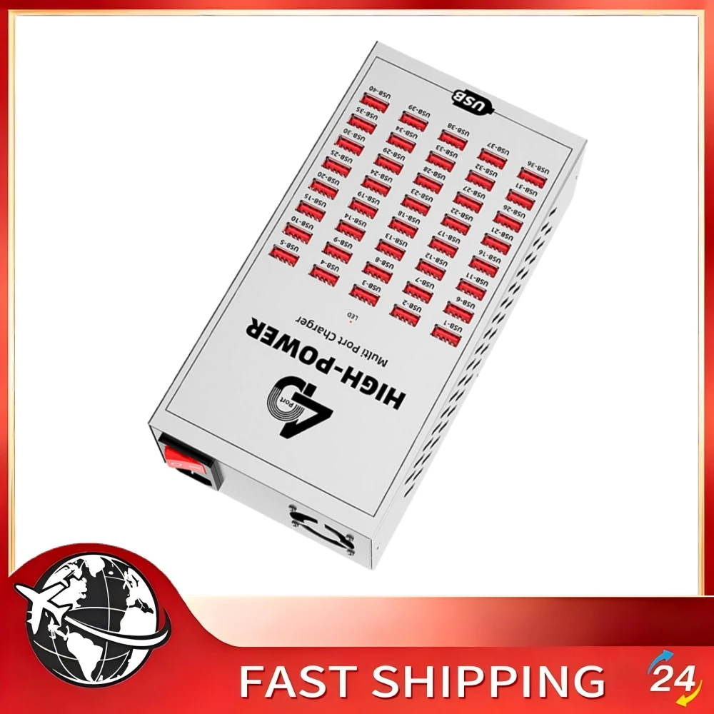 Qiilu 40in1 USB Charging Station 5V 2.4A Multi-Port Charging Station Office Commercial Daily Multi Equipment Charging Supply