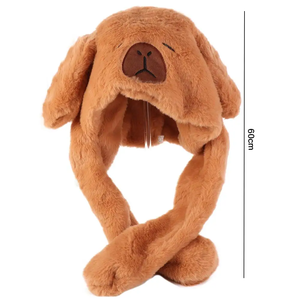 Kreative Capybara Springen Kappe Plüsch Tier Ohr Ohr Bewegen Hut Flauschigen Weichen Plüsch Hut Spielzeug Party