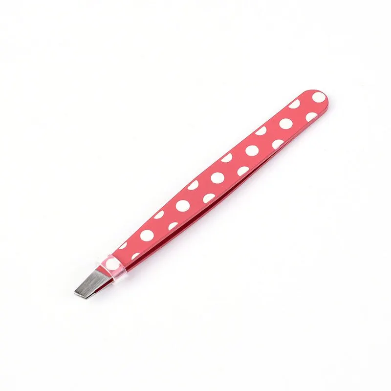 Mini Hair Removal Tweezers Stainless Steel Eyebrow Tweezers Pink Point White Tip Point Face Harmless Makeup Beauty Tool