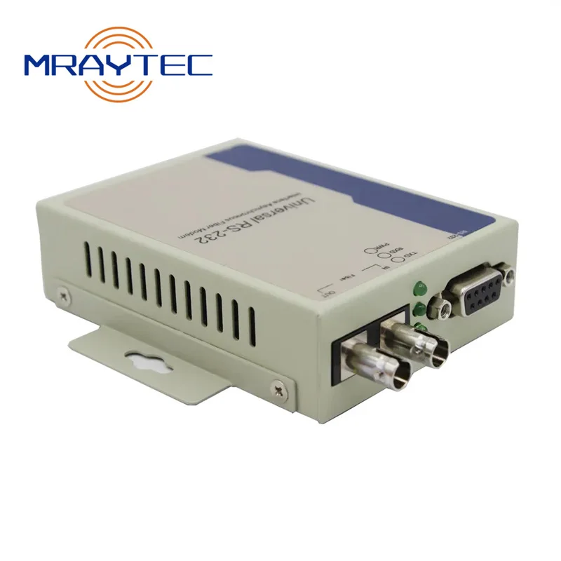 Serial RS232 Fiber Modem Optical Fibre Media Converter DC5V Duplex SM 20km SC ST FC DB9 Pin Connector