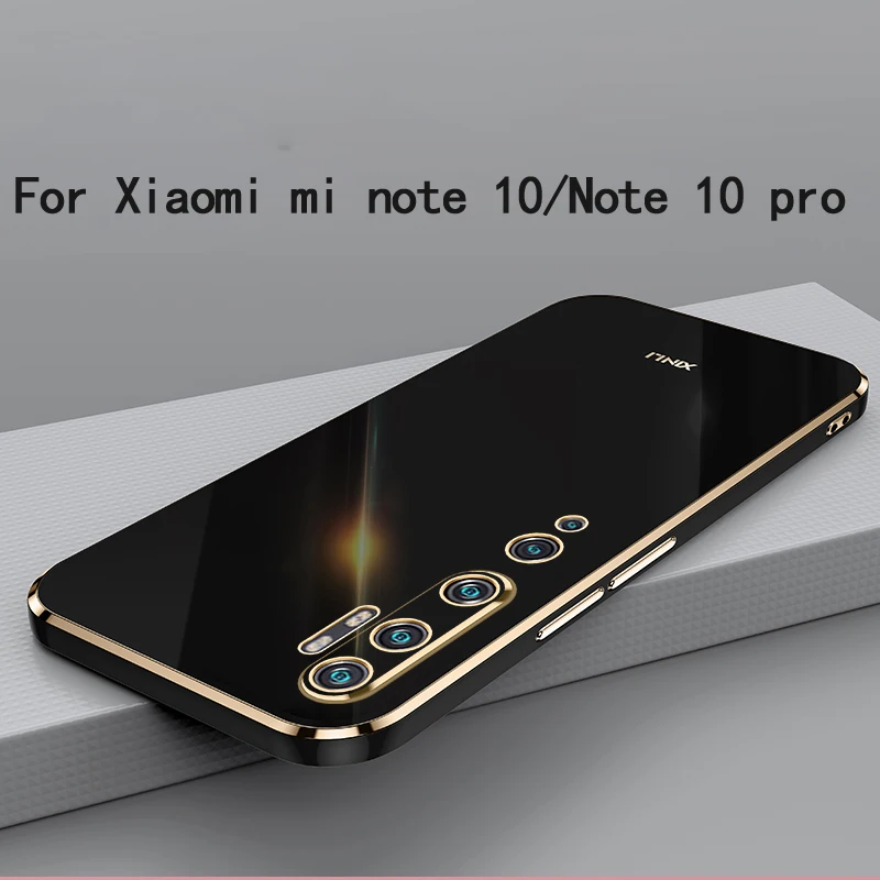 For Xiaomi mi Note 10 Pro Case Soft TPU Case For Xiaomi mi Note 10 Anti-Fingerprint Camera Protection Cover