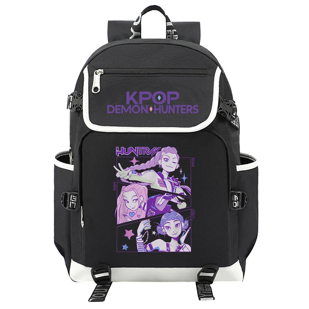 حقيبة ظهر مدرسية من Kpop Demon Hunters حقيبة ظهر للمراهقين والكمبيوتر المحمول في الهواء الطلق والسفر للأولاد والبنات