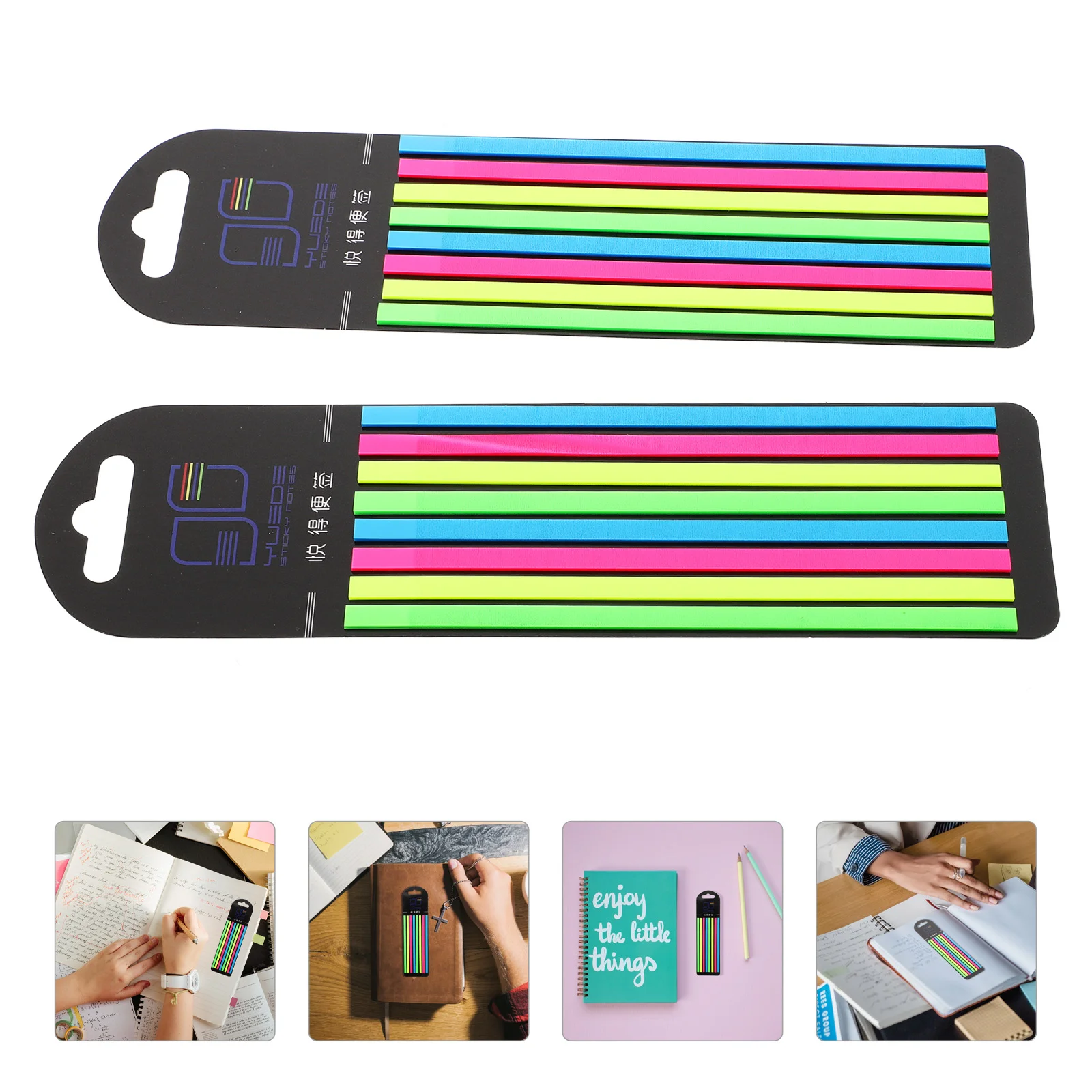 

2 Pcs Notes Widely Loved Reading Tool Portable Strips Mark Supply Household Highlighter The Pet Sentence Markers