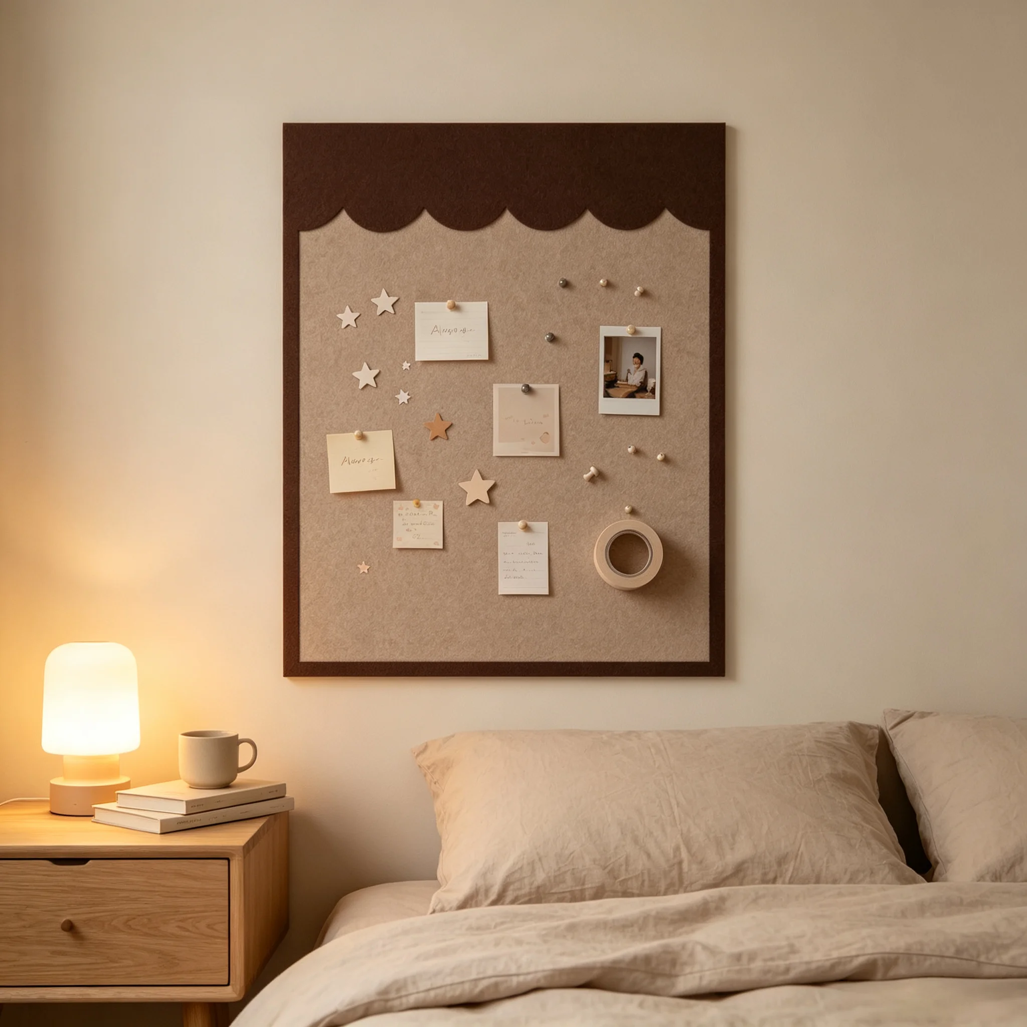 Creative Felt Bulletin Board, Decorative Felt Board, Photo Wall, Artwork Display, Photo Wall Decoration, Bulletin Board, Multifunctional Pushpin Message and Display Board