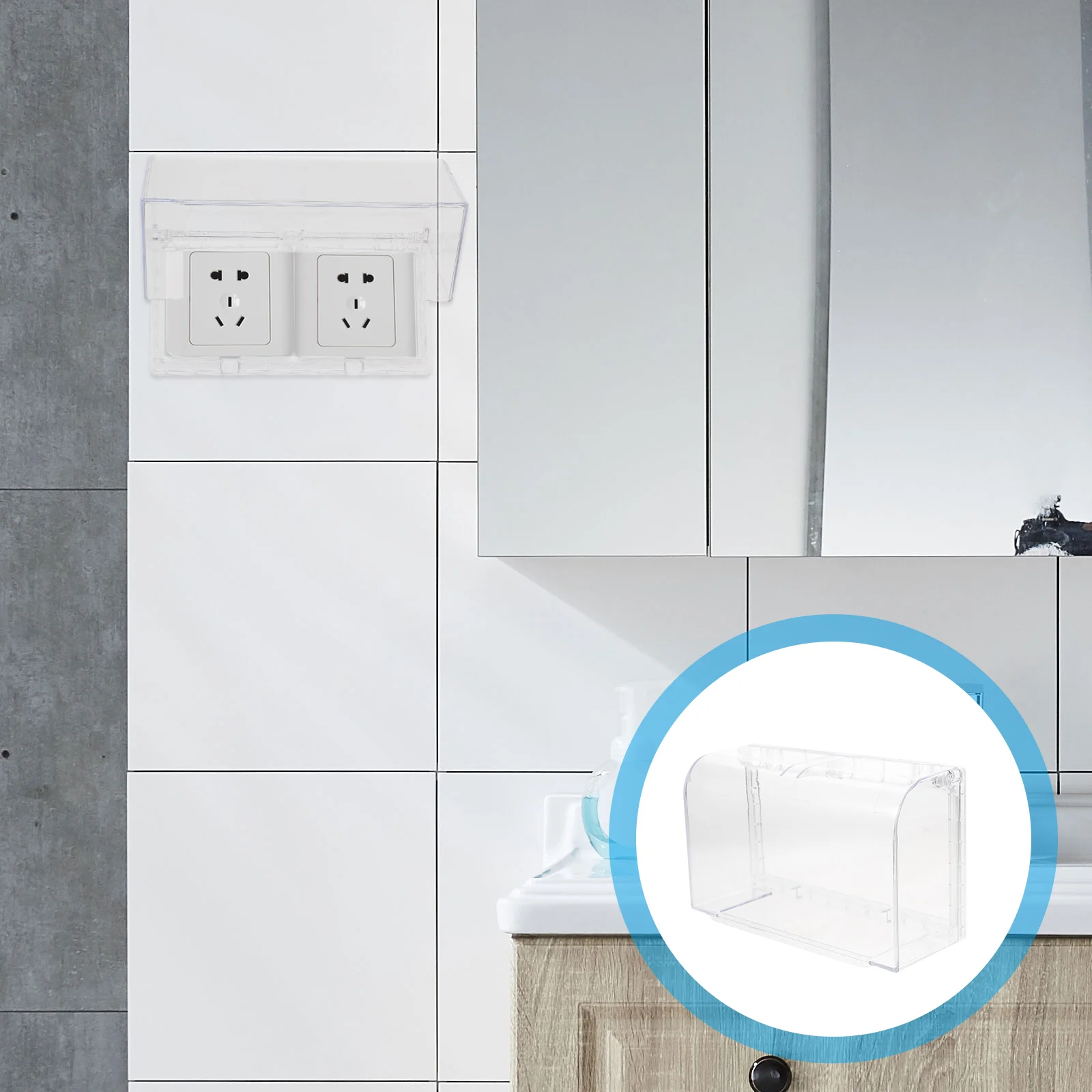 Child Proof Outlet Cover Waterproof Socket Protective Conjoined Case Home Concealer Toddler