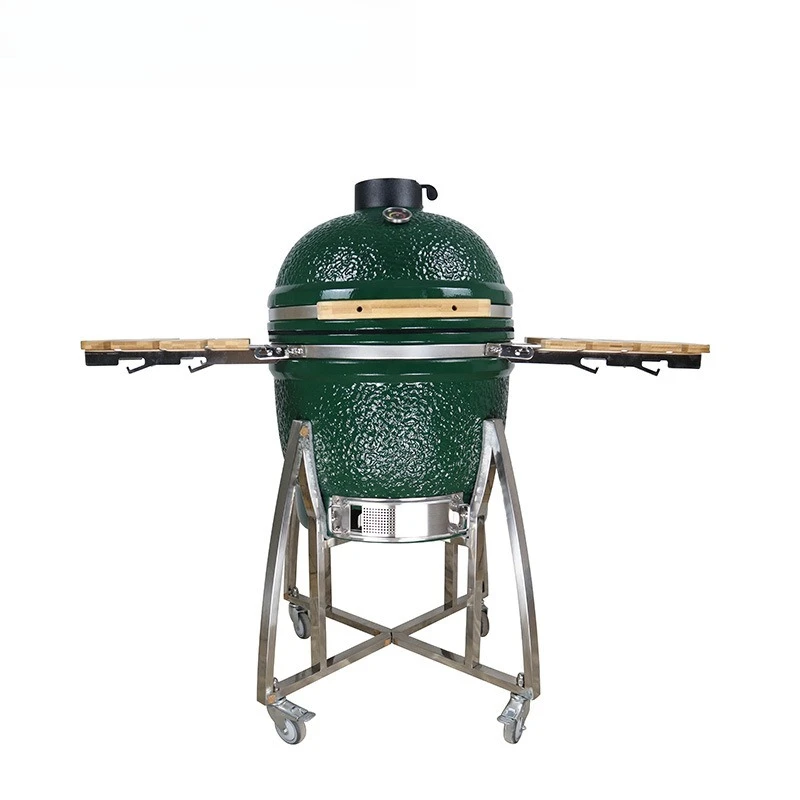 AUPLEX21 Inch Stone Pattern Big Green Egg Barbecue Grill Barbecue Courtyard Garden Outdoor Dinner BBQ Grill Fish Grill