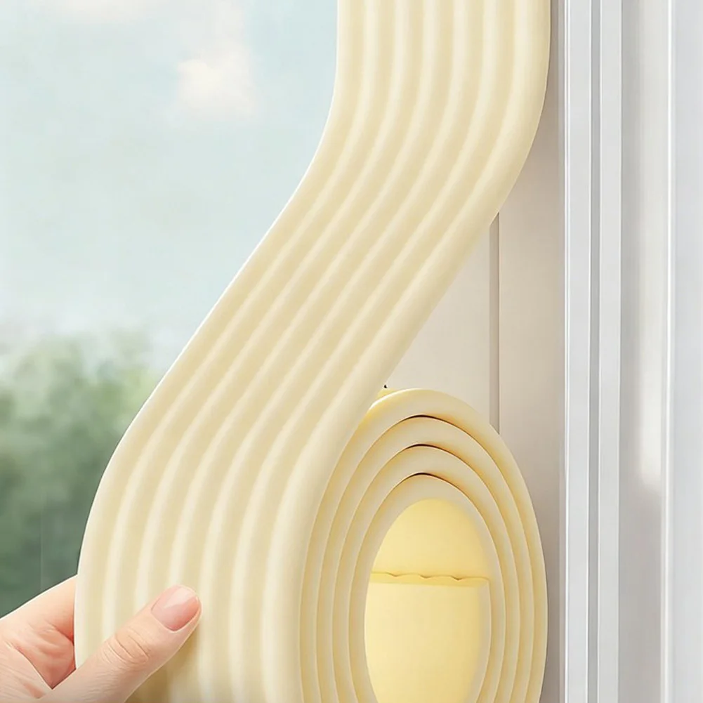 For Doors For Windows Draft Proof Tape Soundproof Seal For Office 7.5mm Effective Sound Insulation Strip Collision Protection