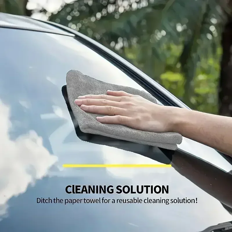 Paños de Limpieza de Microfibra Gruesos, 1/50 Piezas, Paños de Limpieza Sin Pelusa, Reutilizables y Absorbentes para Ventanas de Automóviles