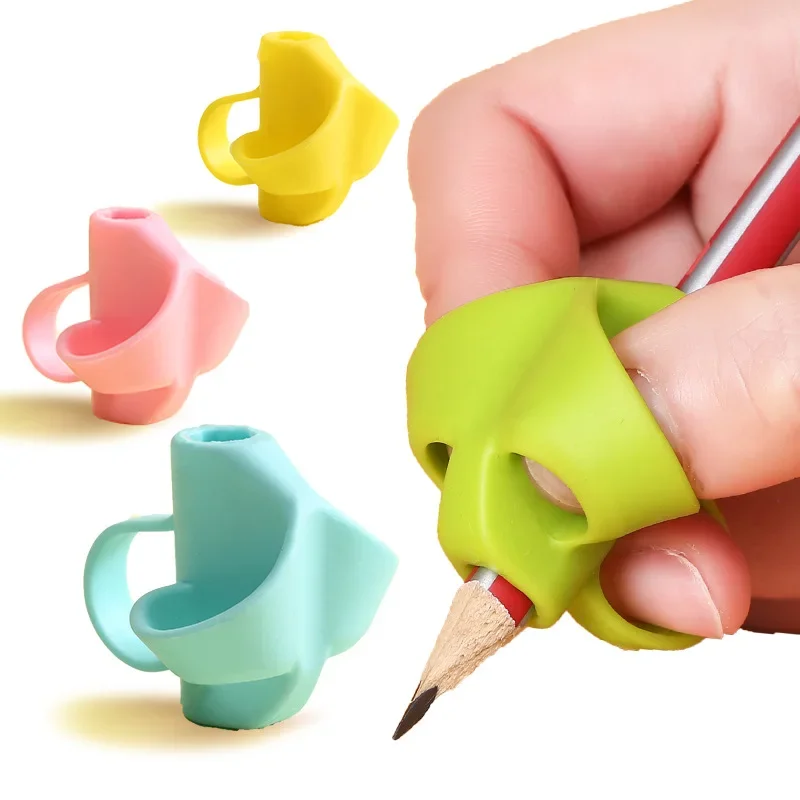 Finger Silicone Pencil Cuffs Child Pencil Adapter Writing Corrector Stationery Aid Grip Posture Correction Device