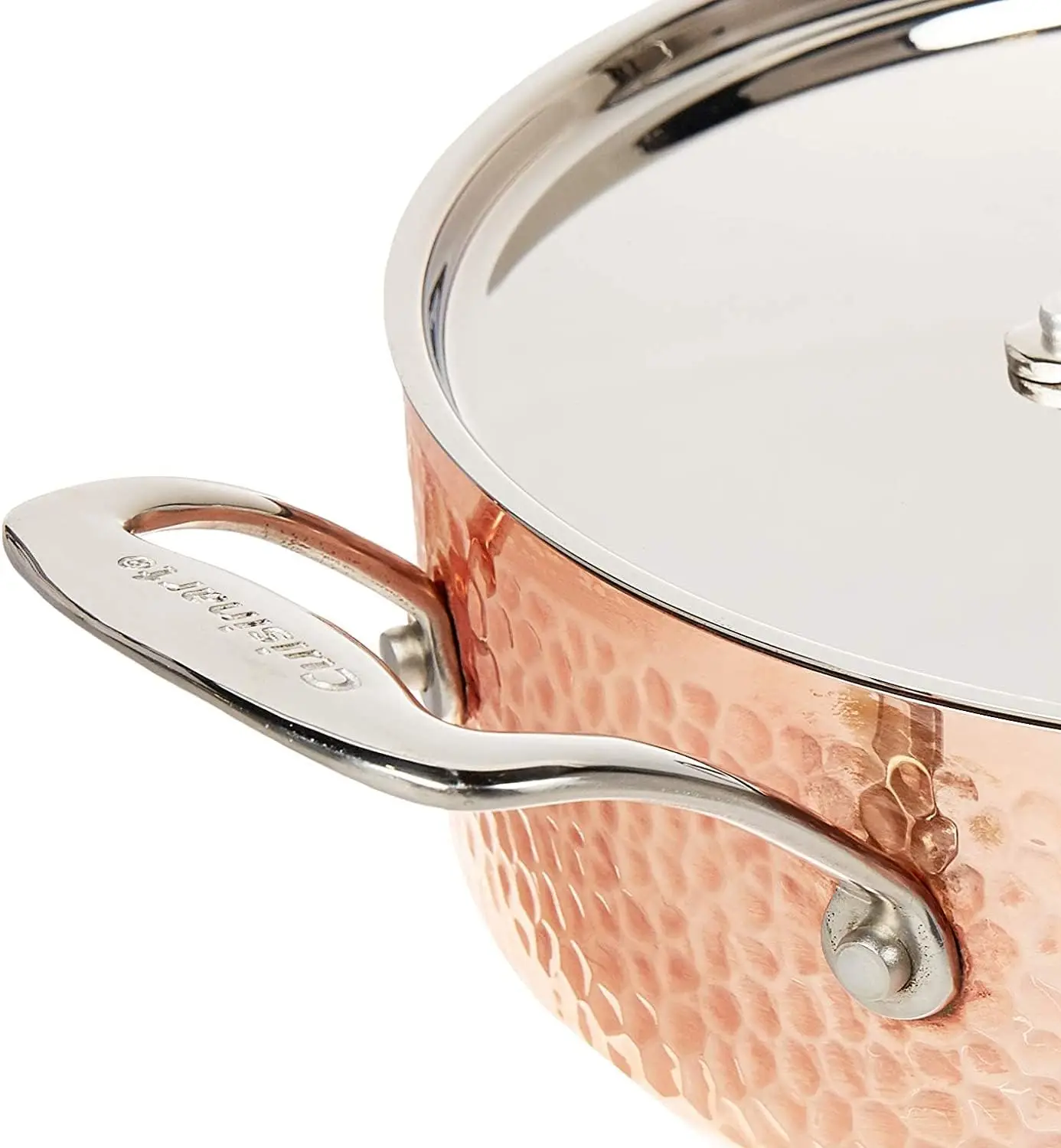 Cookware Set Copper Medium Oven broiler freezer and dishwasher safe excludes Copper set elegant textured design