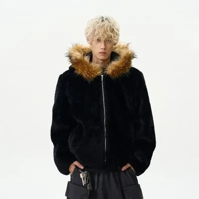 الشباب نمط سترة دافئة وباردة برهان الاتجاه 2024 أزياء الرجال الشتاء الدافئة معطف مقنع #4