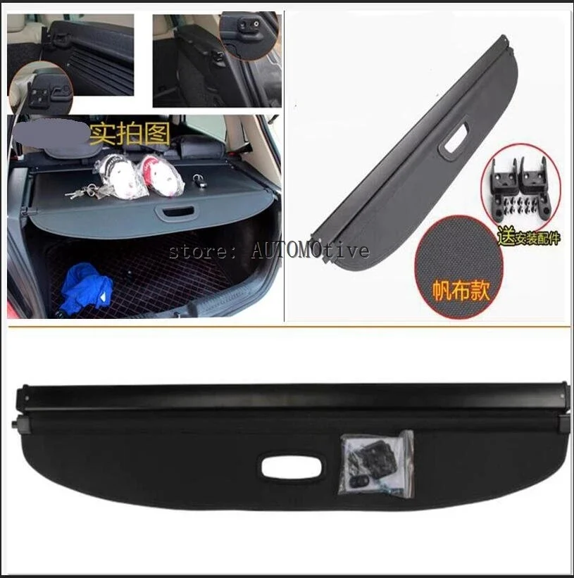 Car Rear Trunk Security Shield Cargo Cover For Volkswagen  POLO 2011.12.2013.2014.2015.2016.2017 High Qualit Auto Accessories