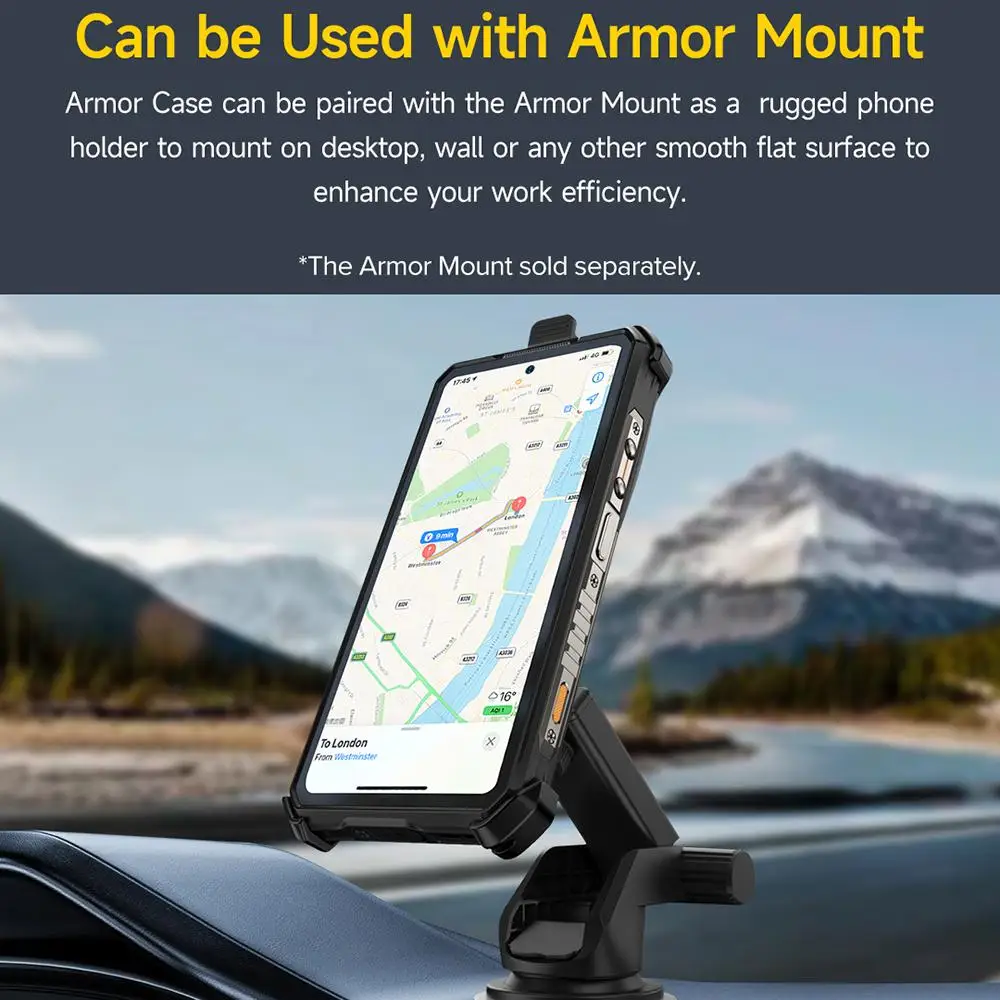 Ulefone Armor 28 Ultra / 28 Ultra Thermal Back Clip Phone Case with Carabiner TPU + PC Case Protective Case Back Cover