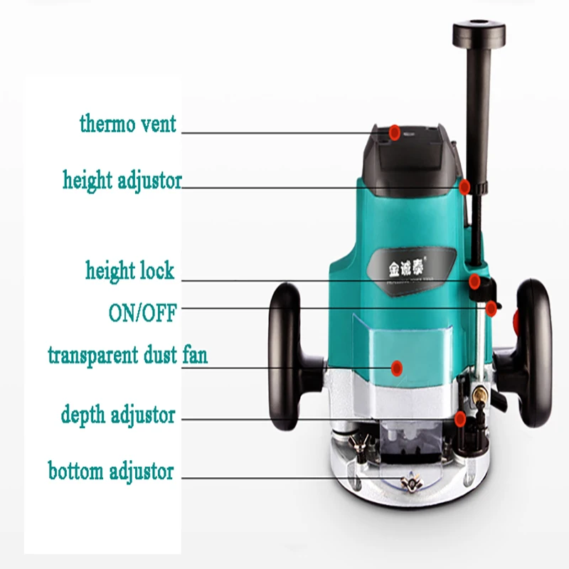 1900W Router elettrico per la lavorazione del legno Trimmer Slot Machine fresatrice elettrica macchina per incidere 220V