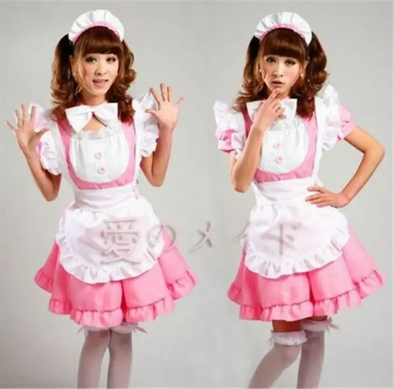 CosplayNew Lolita lindo Inu X Boku SS encantador vestido de sirvienta de princesa uniforme Kawaii disfraces Cosplay mono amarillo