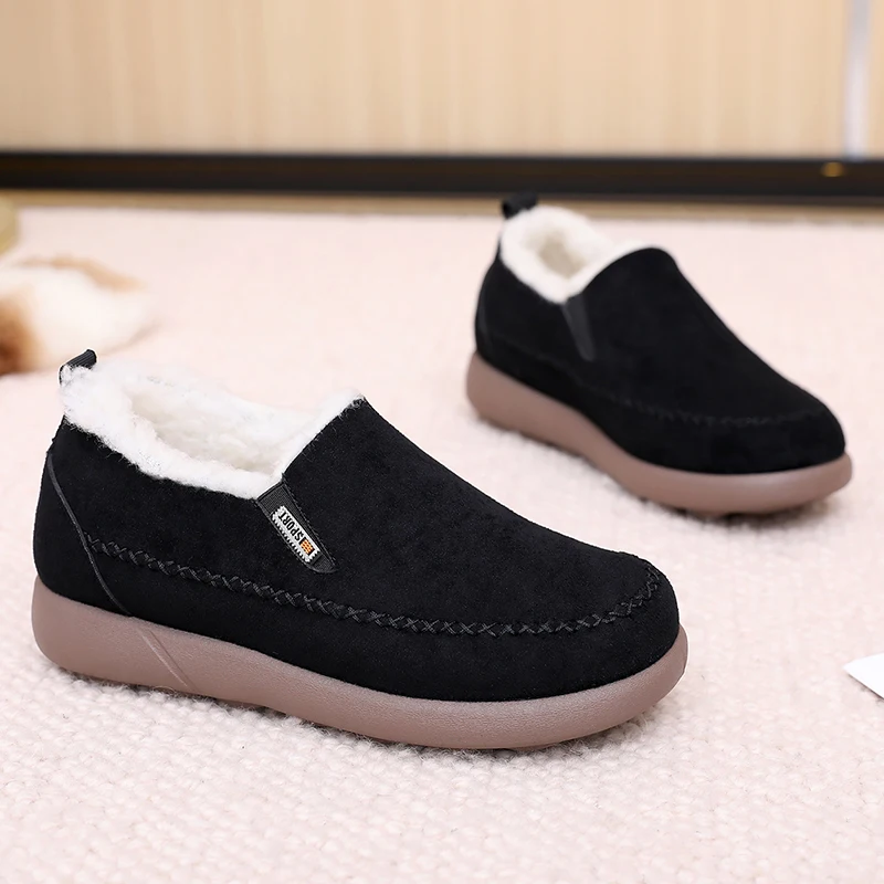 YRZL 2025 Winter Boots Women Warm Plush Lined Anti Slip Indoor Outdoor House Shoes Comfortable Lightweight Snow Boots for Women