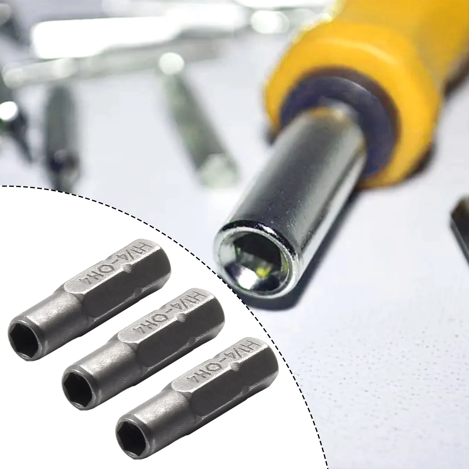 New Practical Screwdriver Bit Adapter Insert Bit Adapter Magnetic Material Screwdriver Converter Socket 6.35mm