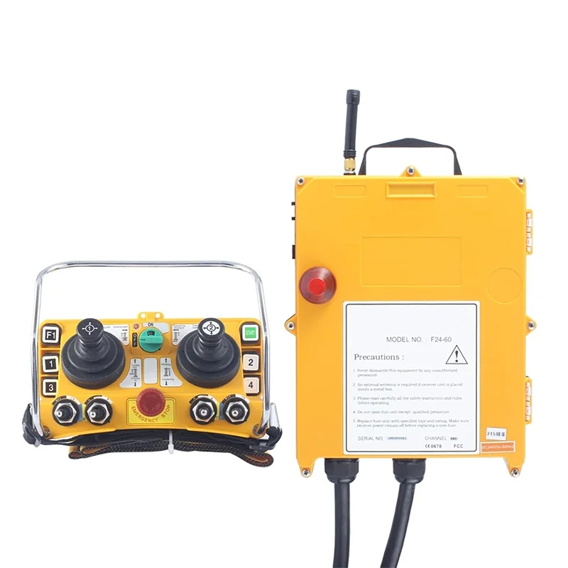 Crane Industrial Wireless Remote Control Telecrane F24-60 433mhz UHF Double dual Joystick remote control for crane