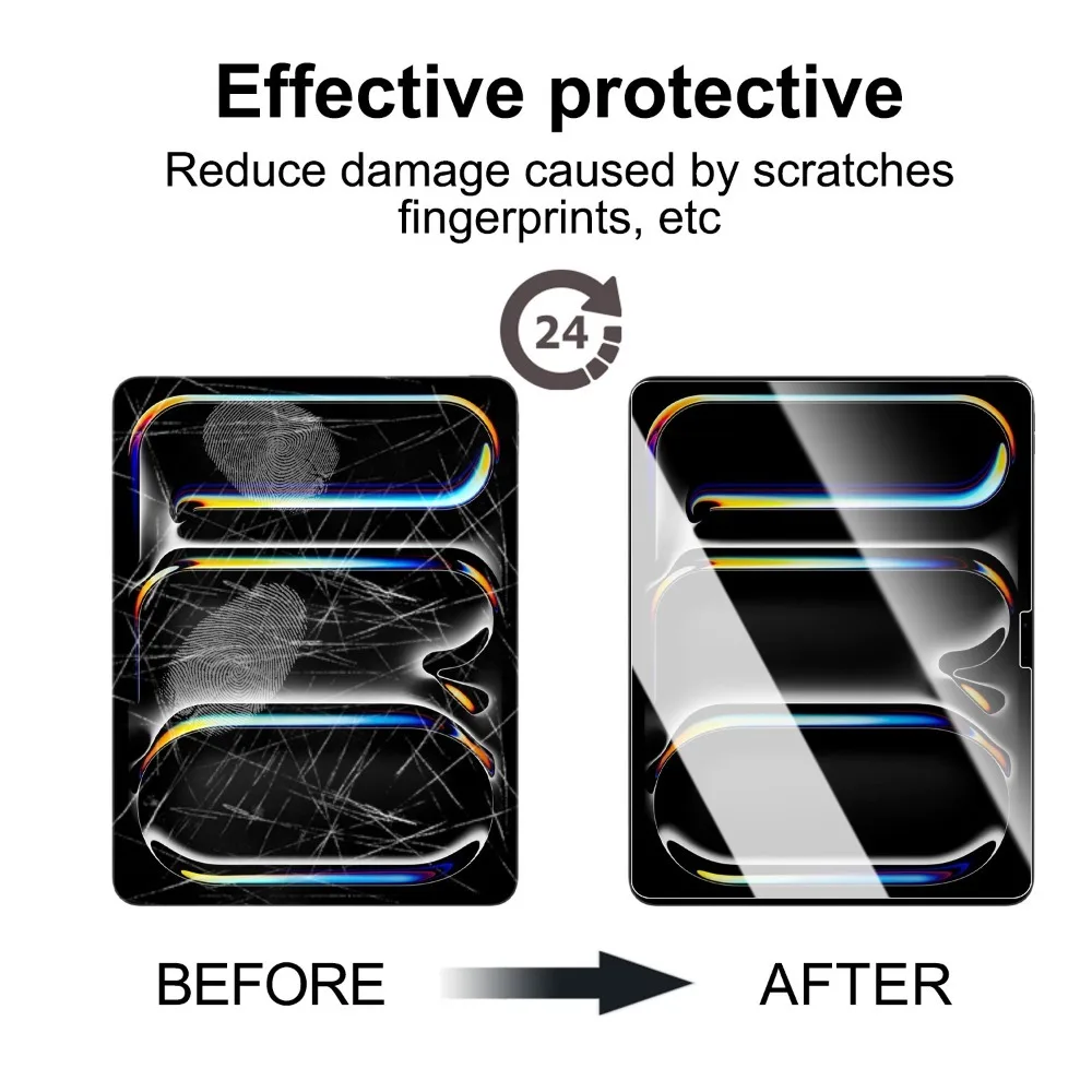 1Pack Dust Free Quick Installation Screen Protector for Apple IPad Air Pro 11 13 Inch A16 11th 10th 2025 HD Tempered Glass Films