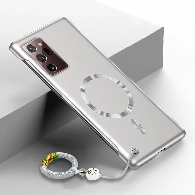 Image of Lucky Ring Magnetische Handyhülle für Magsafe Samsung Note 20 Ultra Note10 Plus Rahmenlose, matte, stoßfeste PC-Abdeckung mit Metallbeschichtung
