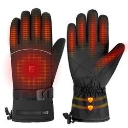 Motorcycle Gloves Waterproof Heated Guantes Motorbike Touch Screen Battery Powered Motorbike Racing Riding Gloves Winter