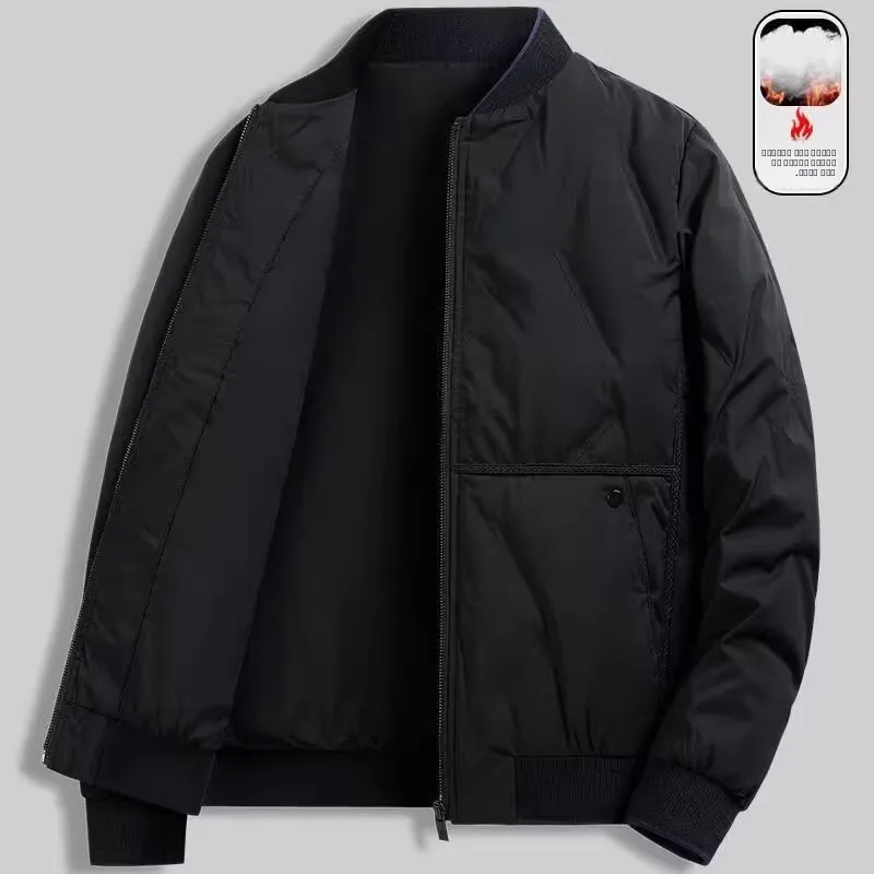 Thiened Fce الرجال ملابس العمل في الهواء الطلق طويلة Sve القطن Jaet الخريف الشتاء الدافئة المضادة للبرد المفتوحة سترة Sle Faionable #1