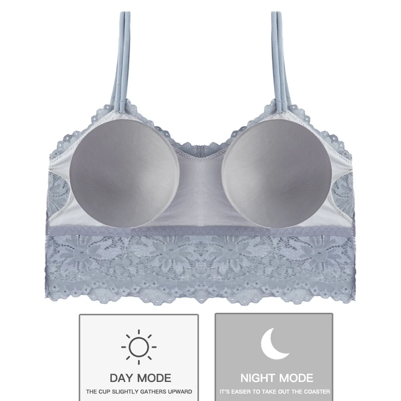 KUCLUT Lace Bralette Tube Tops Womens Comfort Tanks Intimate Bandeau Underwear Female Seamless Camisole Wireless Bra