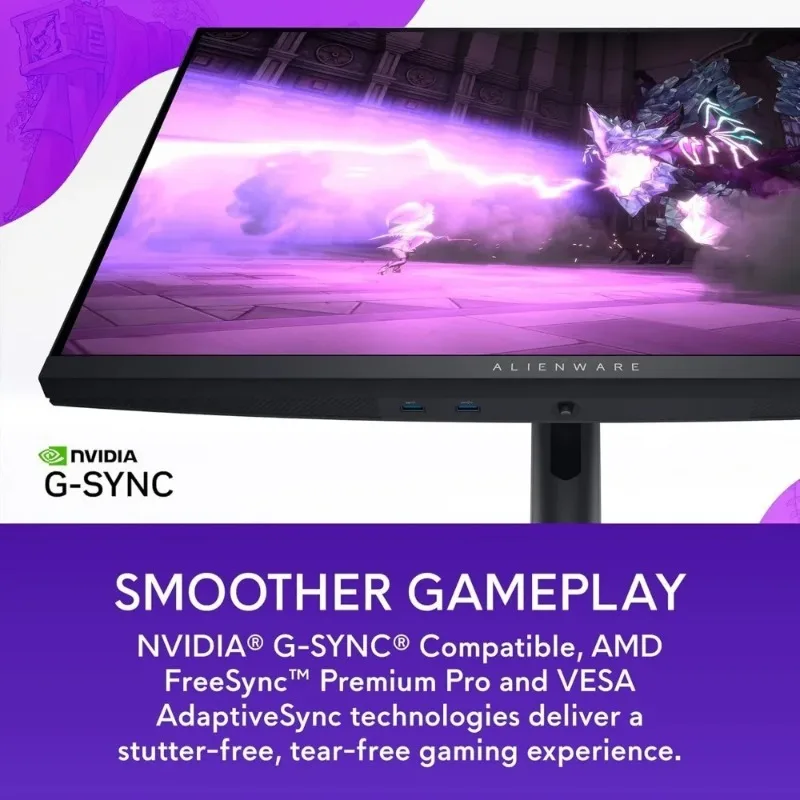 Furniture.AW2724DM شاشة الألعاب 27 بوصة QHD (2560 × 1440) 180 هرتز مع ساعة Overclock، AMD FreeSync Premium Pro، NVIDIA G-SYNC، أريكة بيع