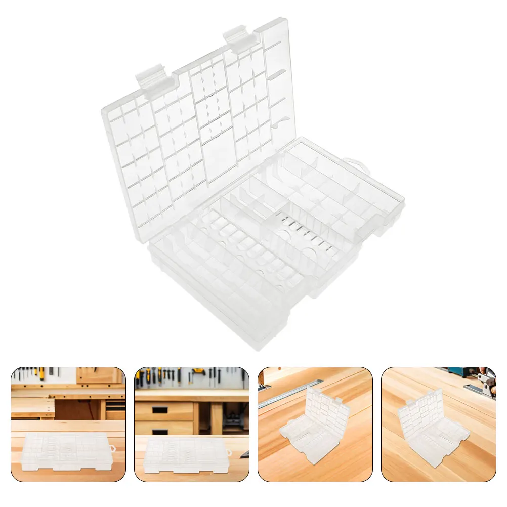 

2 Pcs Storage Box Portable Case Holders Container Pp Organizer Batteries