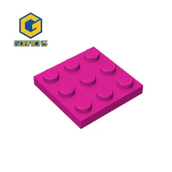 Gobricks 10PCS 벽돌 부품 플레이트 3x3 11212 조각과 호환 어린이 블록 장난감 빌딩 블록 입자 액세서리