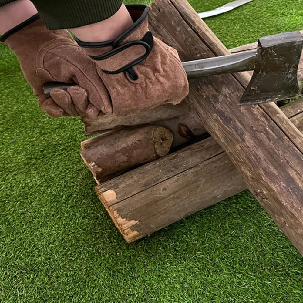 في الهواء الطلق قفازات البستنة الواقية ساحة تنظيف الأزهار حديقة الجلود المضادة للشوكة والأعشاب حماية قفازات العمل 1 Pairs #3