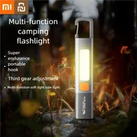 Youpin Xiaomi Strong Lighting Flashlight Portable Outdoor LED Flashlamp Lighting Lamp Rechargeable With Hook Camping Hanging New
