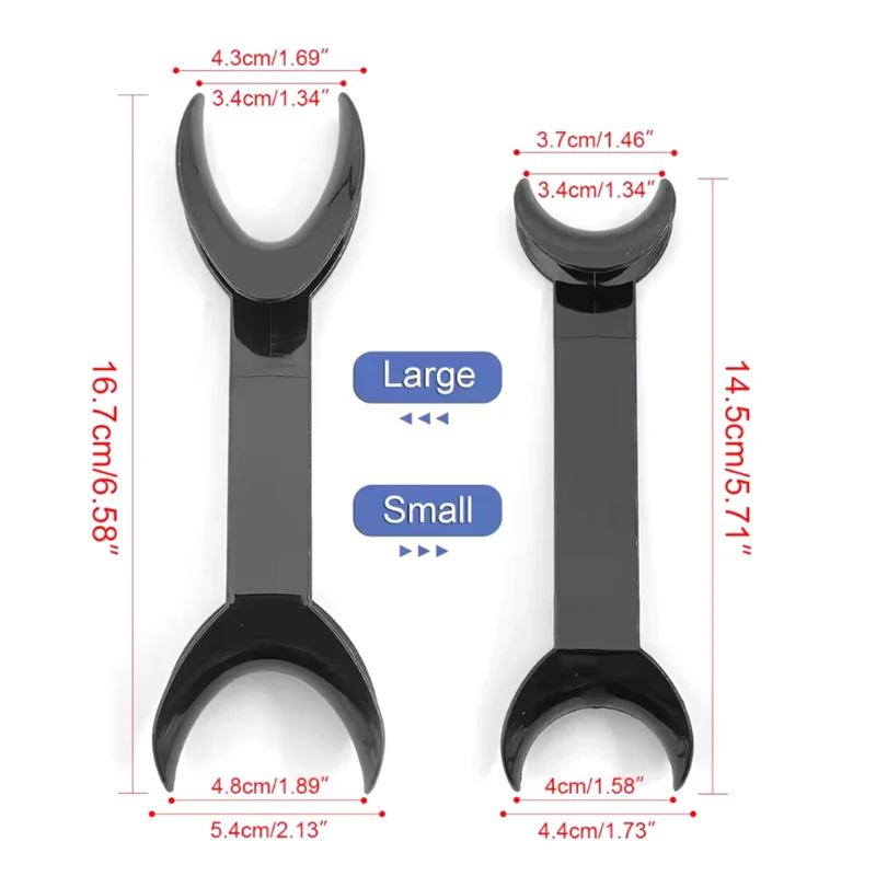 

Dental Intraoral Cheek Lip T-Shape Retractor Mouth Opener Double Head 4Pcs Small Large Teeth Mouth Opener Dentistry Tools