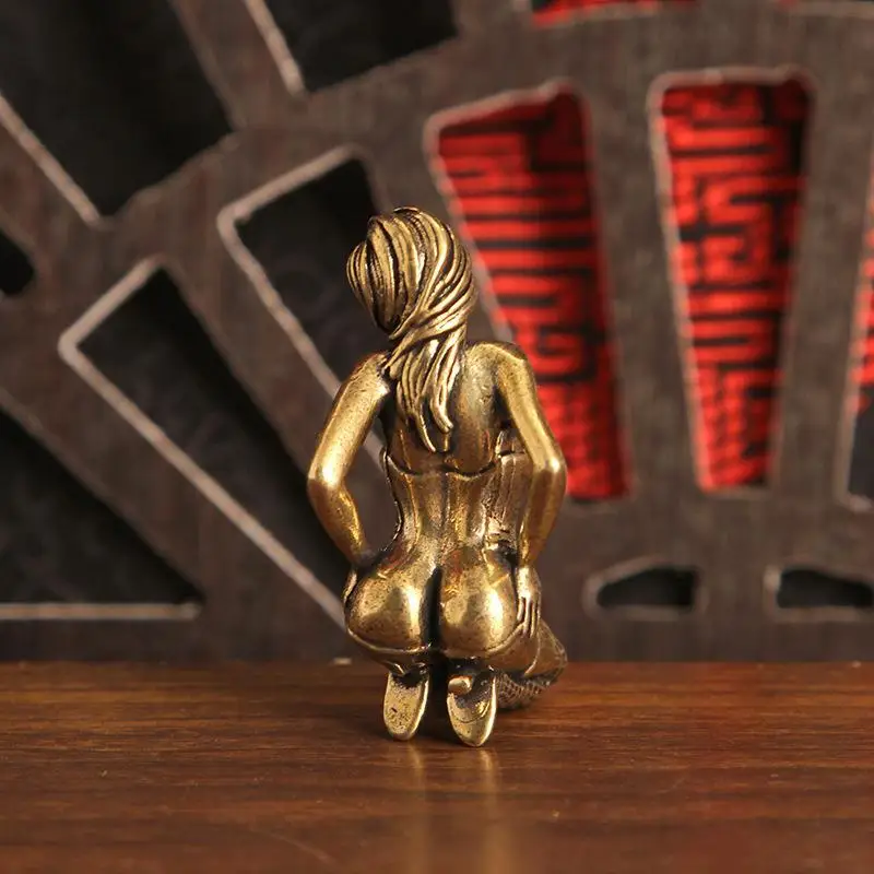 Brass Modern Beauty Statue Ornaments Desktop Office Bedroom Desktop Handicrafts Beauty Art Simulation Model Ornament Collection