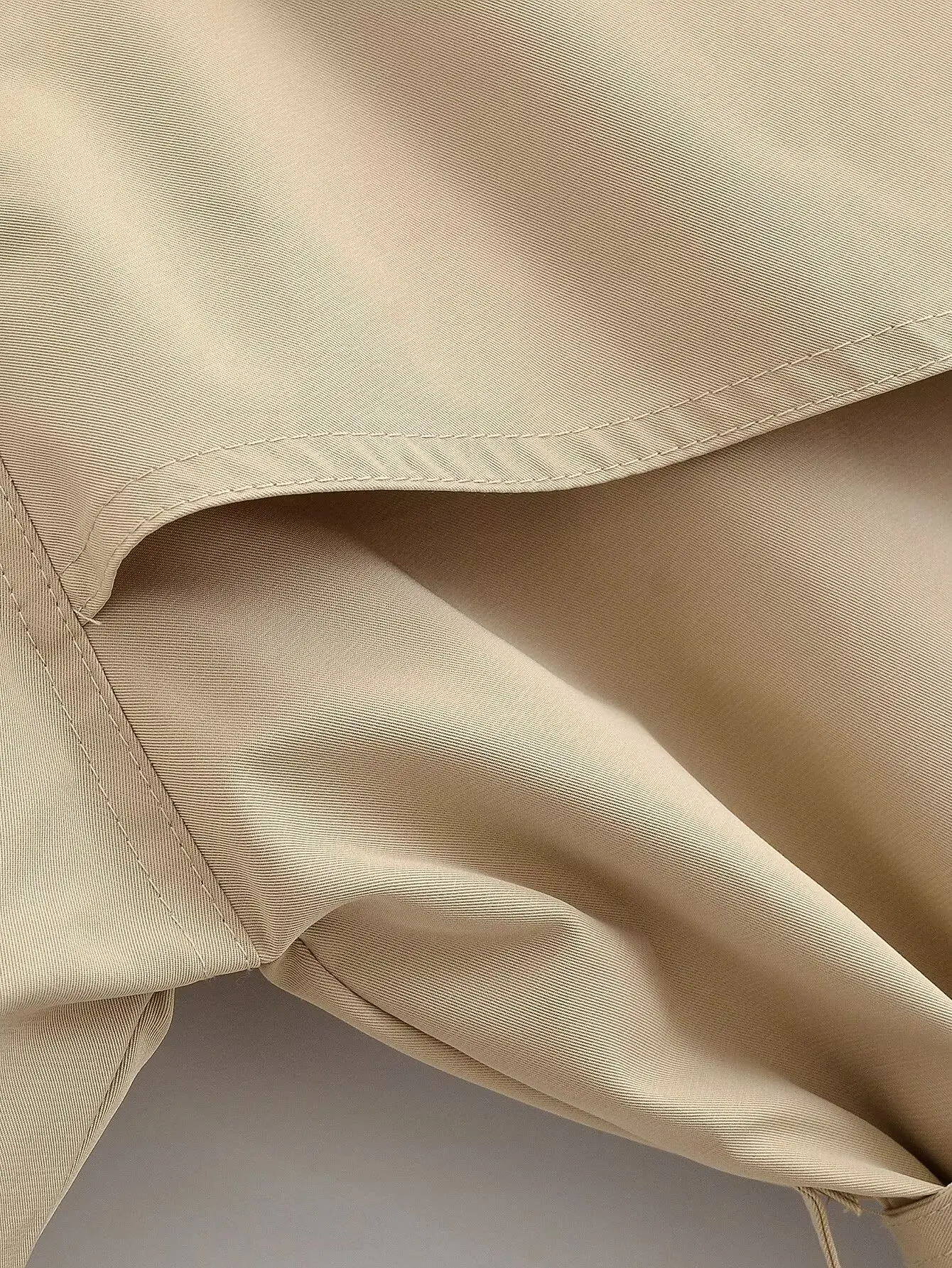 Damen Vintage Windbreaker-Jacke Frühling Damenjacke mit Reverskragen Doppelreihig Locker Geschnitten mit Gürtel Schicke Lässige Oberbekleidung – Detail 14