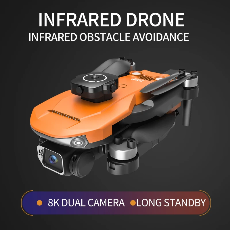 New S165 MAX Obstacle Avoidance Drone With 4K WIFI Dual ESC Camera 4-Axis Mini Foldable Brushless 4K Aircraft Drone Boy Gift Toy