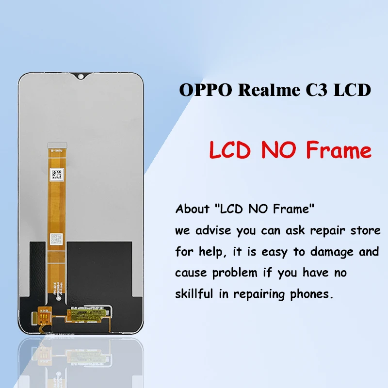 For  OPPO Realme C3  LCD Display Touch Screen Digitizer Assembly For Realme RMX2027 RMX2021  RMX2020 Display