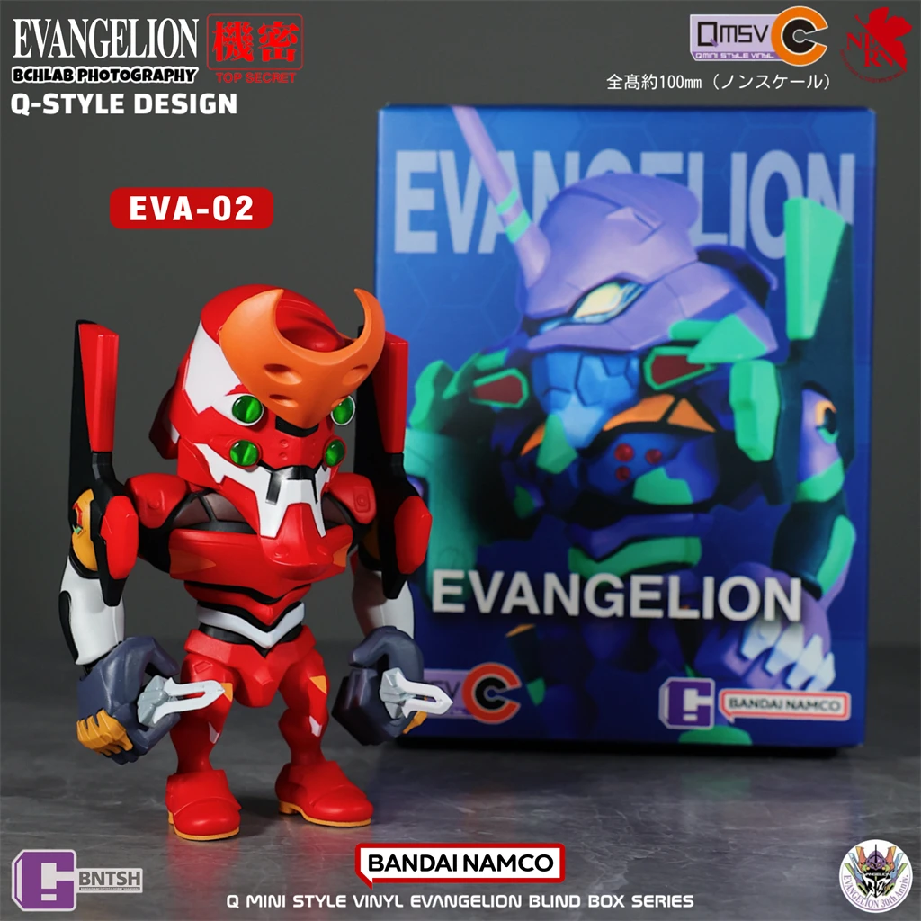 متوفر في المخزون صندوق بانداي QMSV-C Evangelion العمياء - Unit-01 مجموعة شخصيات تشيبي - هدية رسمية قابلة للجمع من الرسوم المتحركة اللطيفة من مادة إي في إيه #3