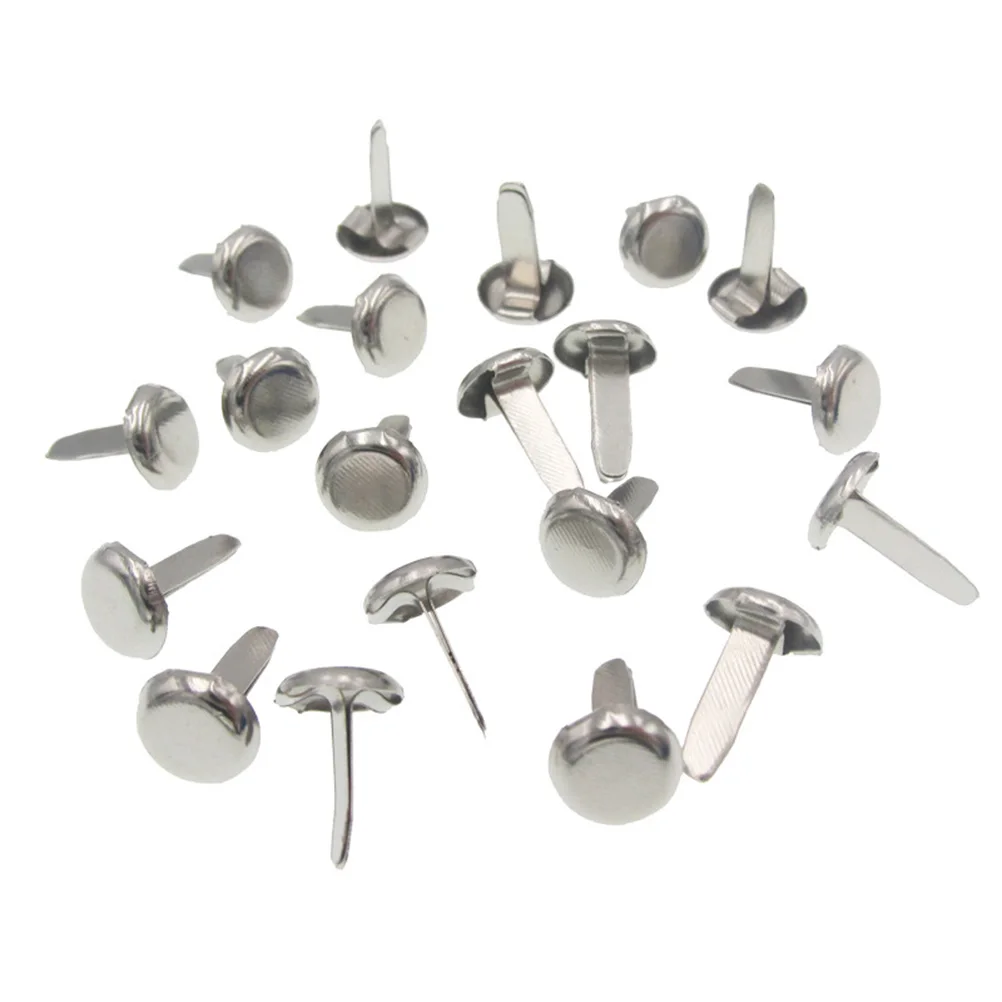 

100 Pcs Colored Two-legged Nails Craft Fasteners Metal Paper Feet Multicolor Mini Brads Decorative Child Scrapbooking