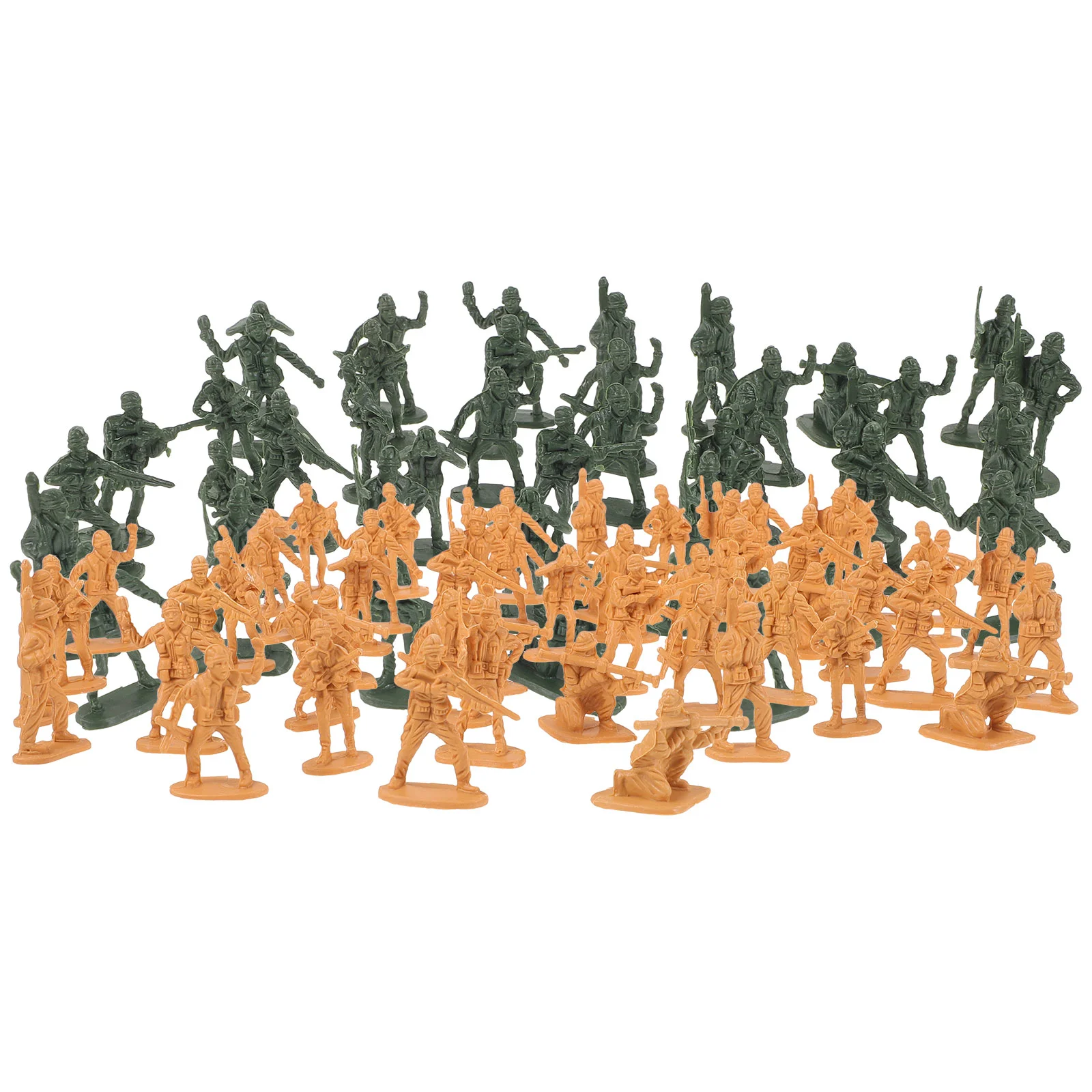 

100 Pcs Miniature Sand Table Soldiers Toys Realistic 4x19cm Plastic Models