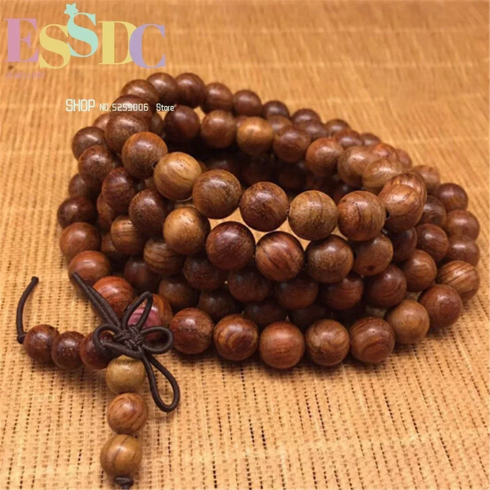 Wholesale Burma Grass Flower Pear Wood Prayer Beads Bracelet 108 Mala Hand String Hot Sale Shops Gift Popular Hand Ornaments