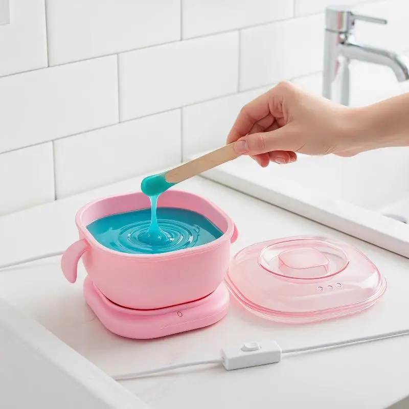 [J]Foldable Wax Heater Hair Removal Wax Machine Portable Silicone Wax Warmer 400ML SPA Body Epilator Paraffin Wax Pot For Travel